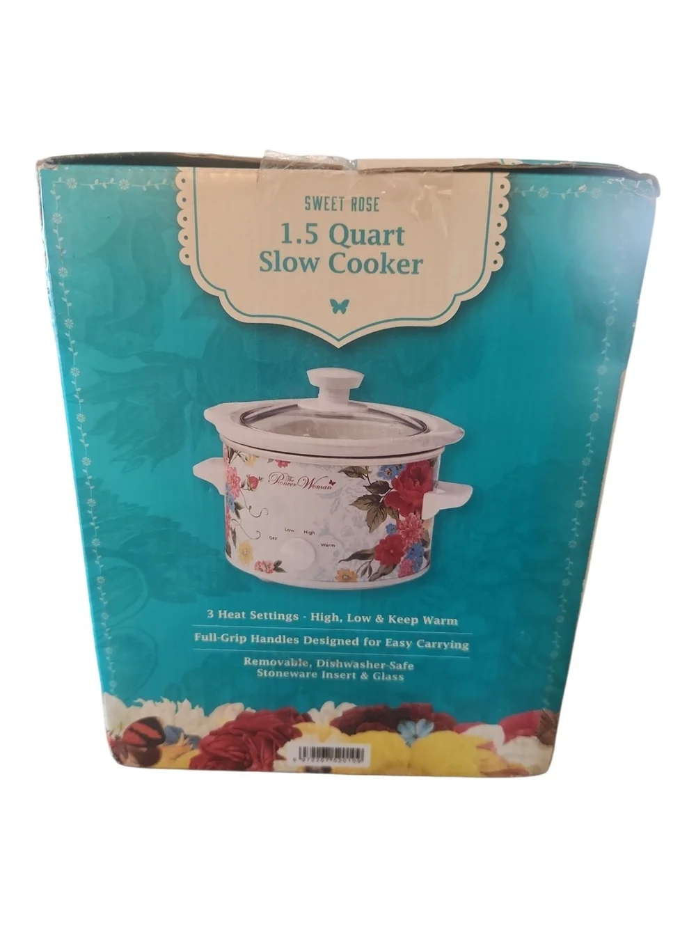 The Pioneer Woman Sweet Rose 1.5 Quart Slow Cooker - Floral NIB